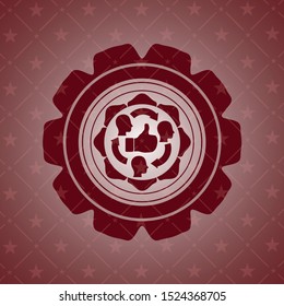 good customer feedback icon inside red icon or emblem