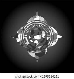 good customer feedback icon on grey camo pattern