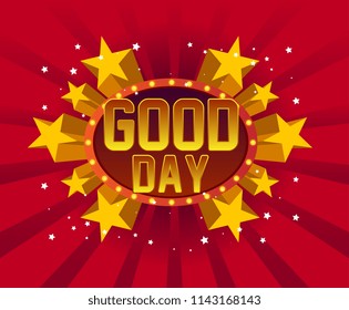 good day, beautiful greeting card background or banner with star party theme.  design illustration