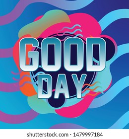 good day, beautiful greeting card background or banner with ocean theme. design illustration