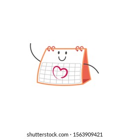 Good day calendar vector illustration