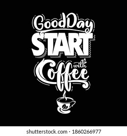 Buen Día Comenzar Con La Tipografía Del Café