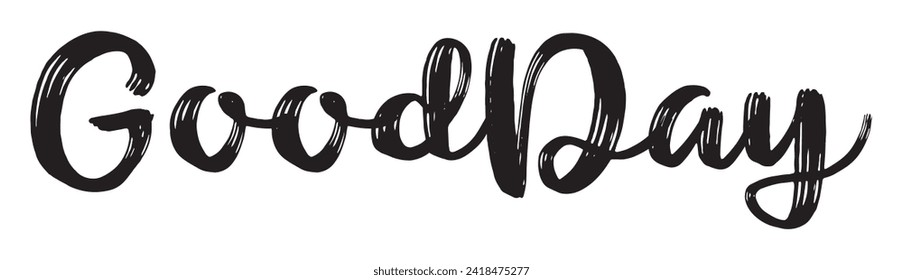 good day text on white background.