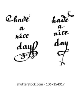 good day, vector lettering,