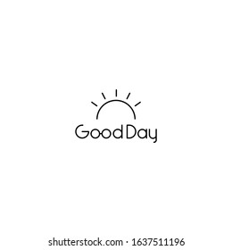 good day wordmark logo with the sun on it.