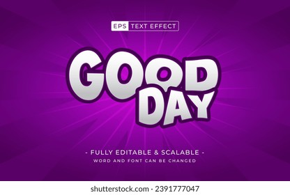 Good days editable text effect - purple template