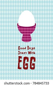 good days start with egg poster vector