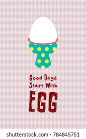 good days start with egg poster vector