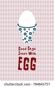 good days start with egg poster vector