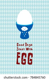 good days start with egg poster vector