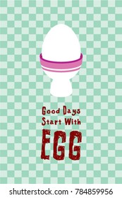 good days start with egg poster vector