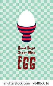 good days start with egg poster vector