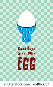 good days start with egg poster vector