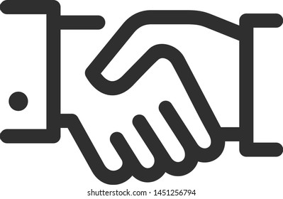 Good Deal Handshake Symbol Successful Contract Stock Vector Royalty Free