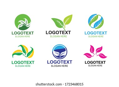 Good design concept. leaf logo, environmentally friendly plant, green nature. Vector