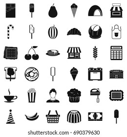 Good dessert icons set. Simple style of 36 good dessert vector icons for web isolated on white background