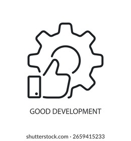 Good development thin line vector icons.