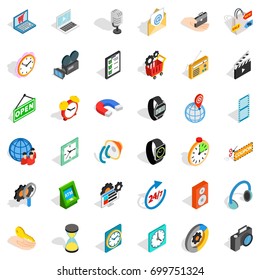 Good device icons set. Isometric style of 36 good device vector icons for web isolated on white background
