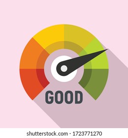 Good dial level icon. Flat illustration of good dial level vector icon for web design