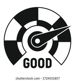 Good dial level icon. Simple illustration of good dial level vector icon for web design isolated on white background