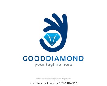 Good Diamond Logo Template Design Vector, Emblem, Concept Design, Creative Symbol, Icon