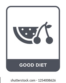 good diet icon vector on white background, good diet trendy filled icons from Gym and fitness collection, good diet simple element illustration