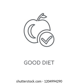 Good Diet linear icon. Good Diet concept stroke symbol design. Thin graphic elements vector illustration, outline pattern on a white background, eps 10.