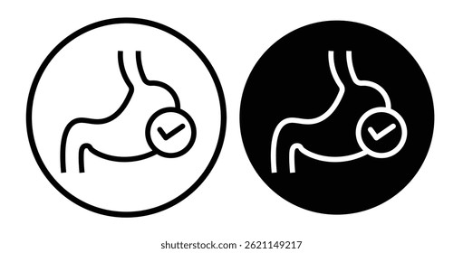 
Icono de buena digestión colección de conjunto de relleno plano. Marca de símbolo en estilo de contorno
