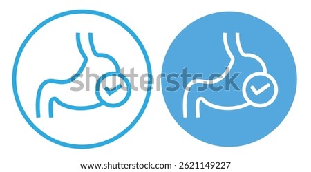 
Good digestion icon Flat fill set collection. Symbol mark in Outline style
