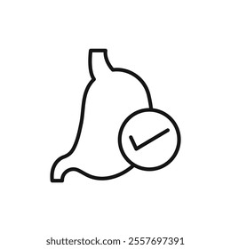 Good digestion icon Isolated flat vector in outline