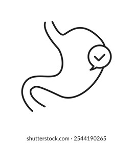 Good digestion icon. isolated vector icon.
