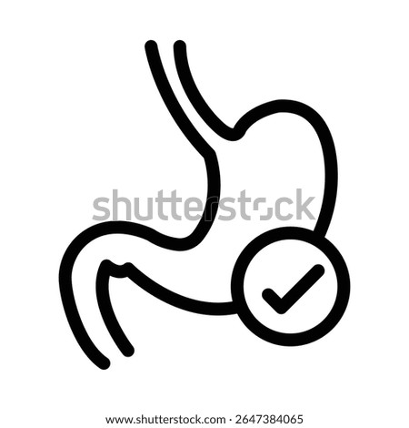 Good digestion icon outline set sign