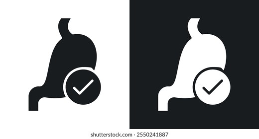 Good digestion icon pack in black color.