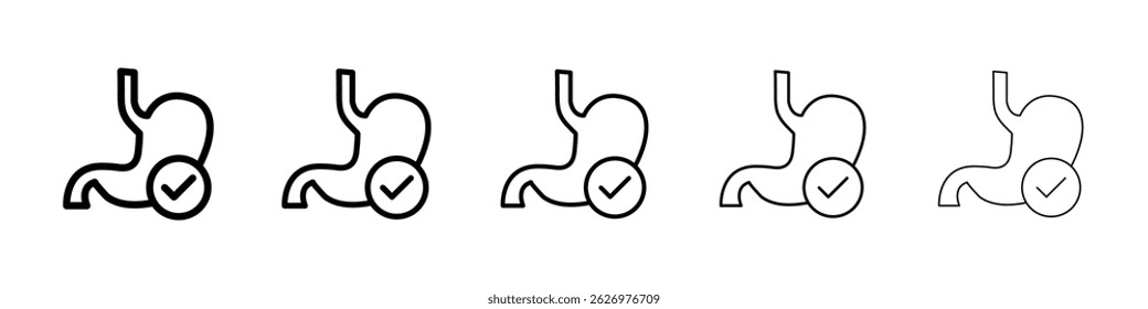 Good digestion icon Simple thin line flat symbol
