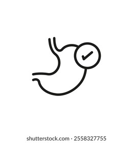 Good digestion icon Symbol mark in Outline style