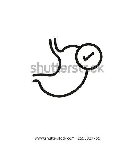 Good digestion icon Symbol mark in Outline style