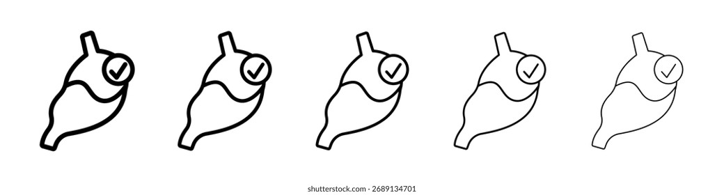 Good digestion icon Vector Art Illustration