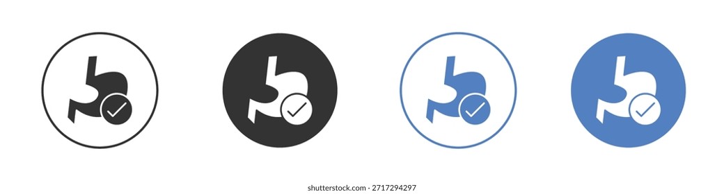 Icono de buena digestión para el Diseño web. pixel Iconos planos perfectos