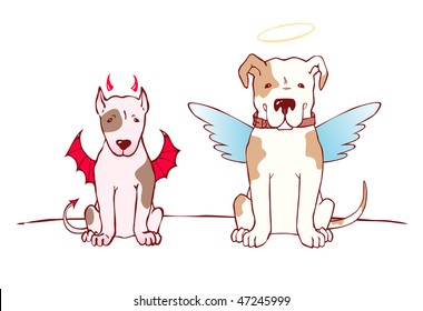good dog and bad dog