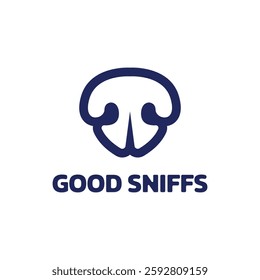 good dog smelling skills logo vector illustration