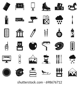 Good drawing icons set. Simple style of 36 good drawing vector icons for web isolated on white background
