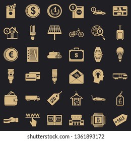 Good economy icons set. Simple style of 36 good economy vector icons for web for any design