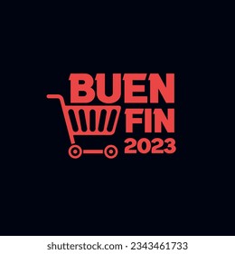 Good end of the year 2023 logo shopping in Mexico with offers and discounts marketing