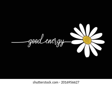 good energy daisy vector art design