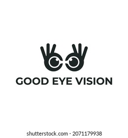 Good eye vision logo isolated of flat style design