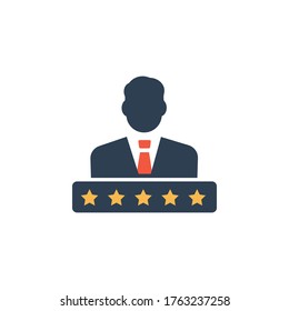 Good feedback colorful  icon vector illustration. Premium quality flat icon in trendy style.
