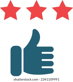 Good Feedback Glyph Two Color Icon For Personal And Commercial Use.
