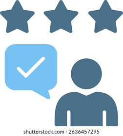 Good Feedback Glyph Two Colour Icon