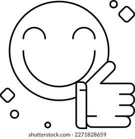 Good feedback Feedback Icons with black outline style. Thin line icon related to feedback, rating, testimonials, quick response, satisfaction and more. Simple web icon. Vector illustration