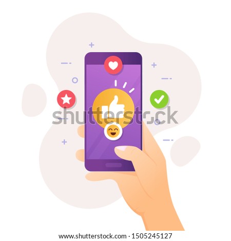 Good feedback and review concept for customer satisfaction. User experience give vote review results